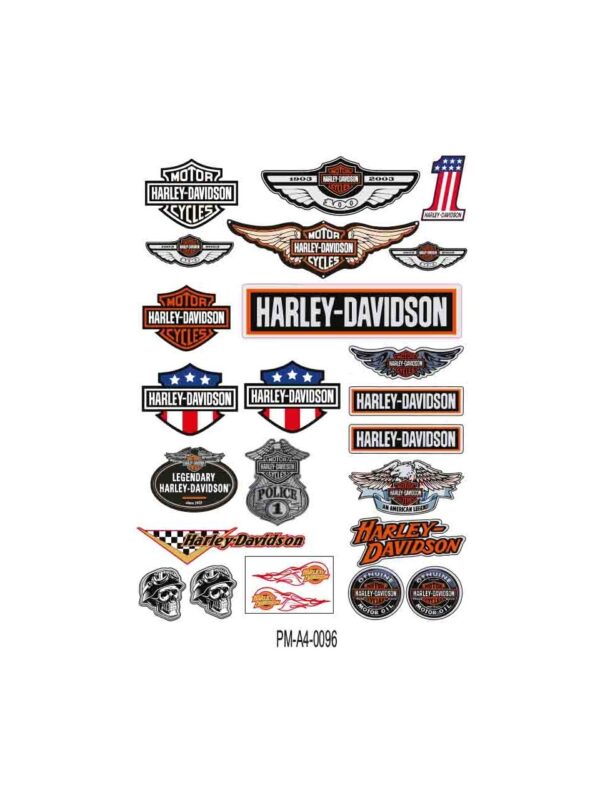 Harley Davıdson Ekipman Kask Motorsiklet Sticker Seti